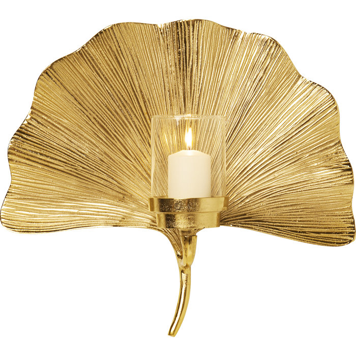 KARE Design Ginkgo Leaf Glass/Metal Wall Sconce Wayfair.co.uk